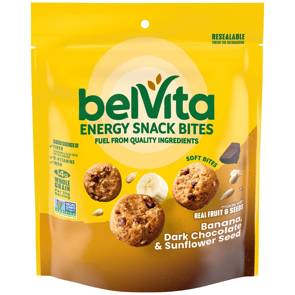 belVita Energy Snack Bites - Banana Dark Chocolate & Sunflower Seed, 5 oz