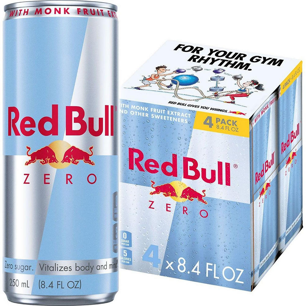 Red Bull Zero Original Energy Drink 4 pk Cans, 8.4 oz