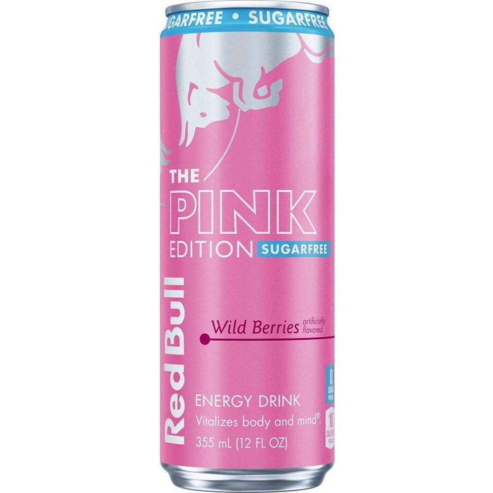 Red Bull Sugar Free Pink Edition Wild Berries Energy Drink, 12 oz