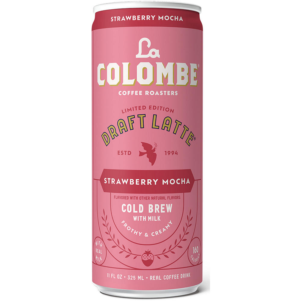 La Colombe Strawberry Mocha Draft Latte Cold Brew with Milk, 11 oz