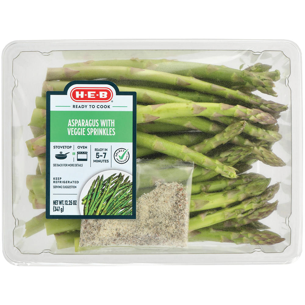 H-E-B Side Solutions - Asparagus with Veggie Sprinkles, 12.25 oz