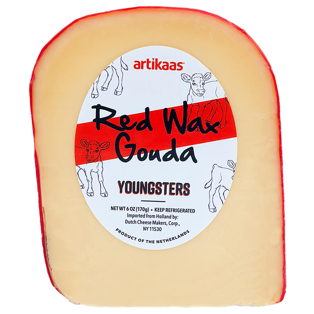 artikaas Red Wax Gouda Youngsters Cheese, 6 oz