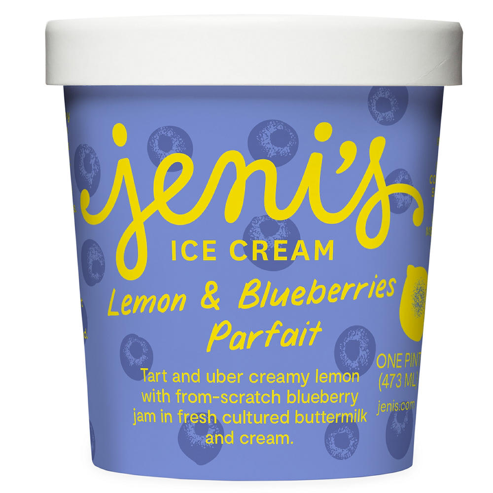 Jeni's Lemon & Blueberries Parfait Ice Cream, 1 pt