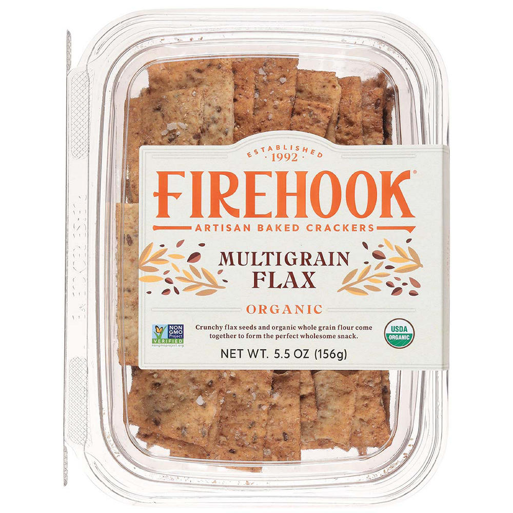 Firehook Multigrain Flax Mediterranean Baked Crackers, 5.5 oz