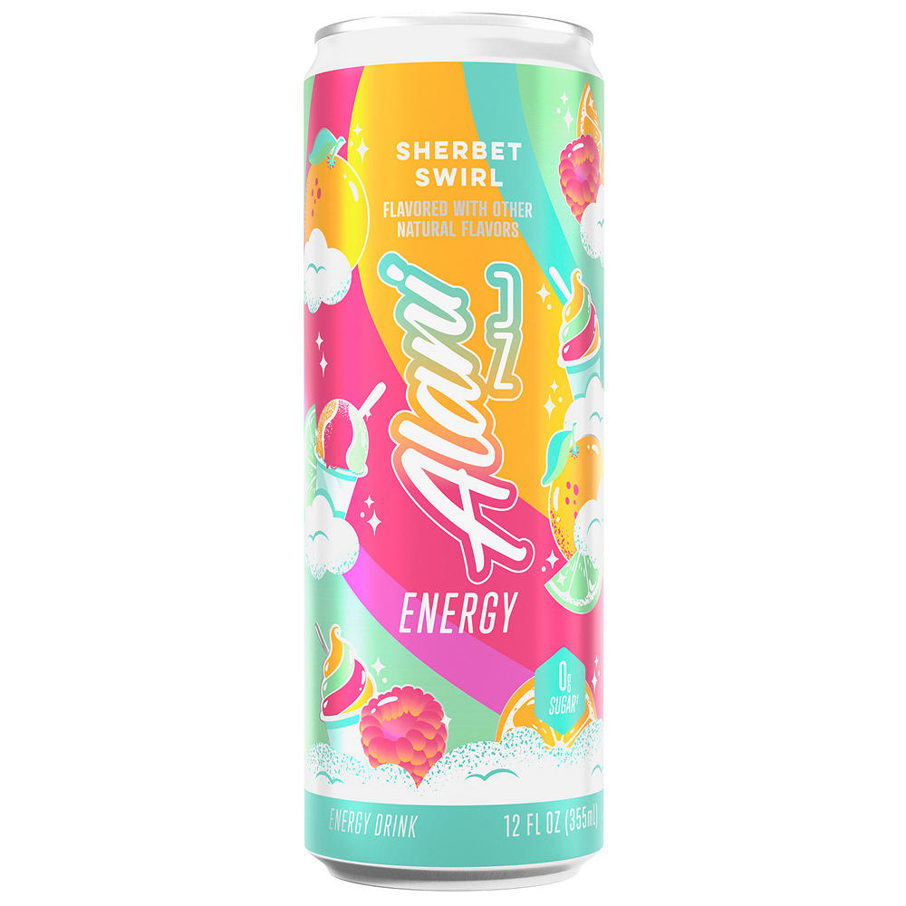 Alani Nu Zero Sugar Energy Drink - Sherbet Swirl, 12 oz
