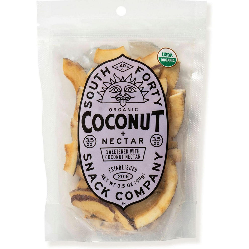South Forty Snack Company Organic Coconut Slices with Nectar, 3.5 oz