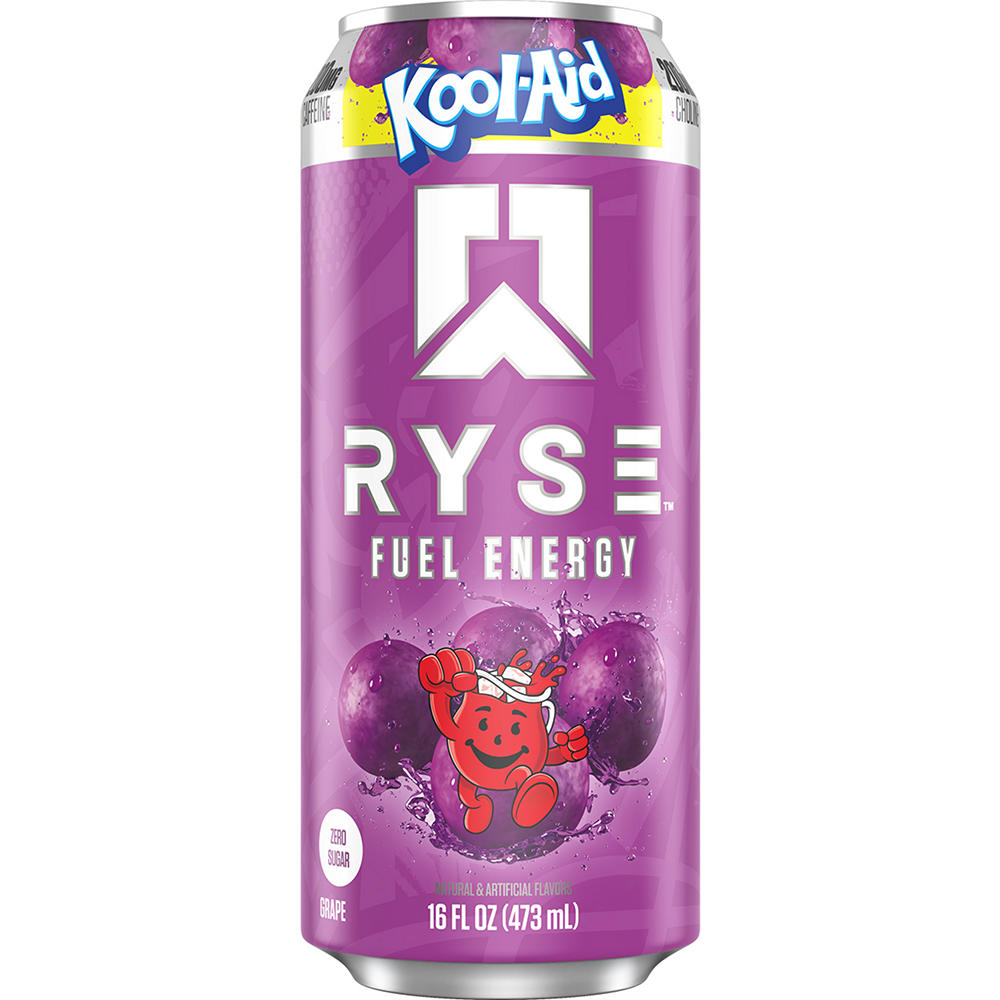 Ryse Fuel Zero Sugar Energy Drink - Grape Kool-Aid, 16 oz