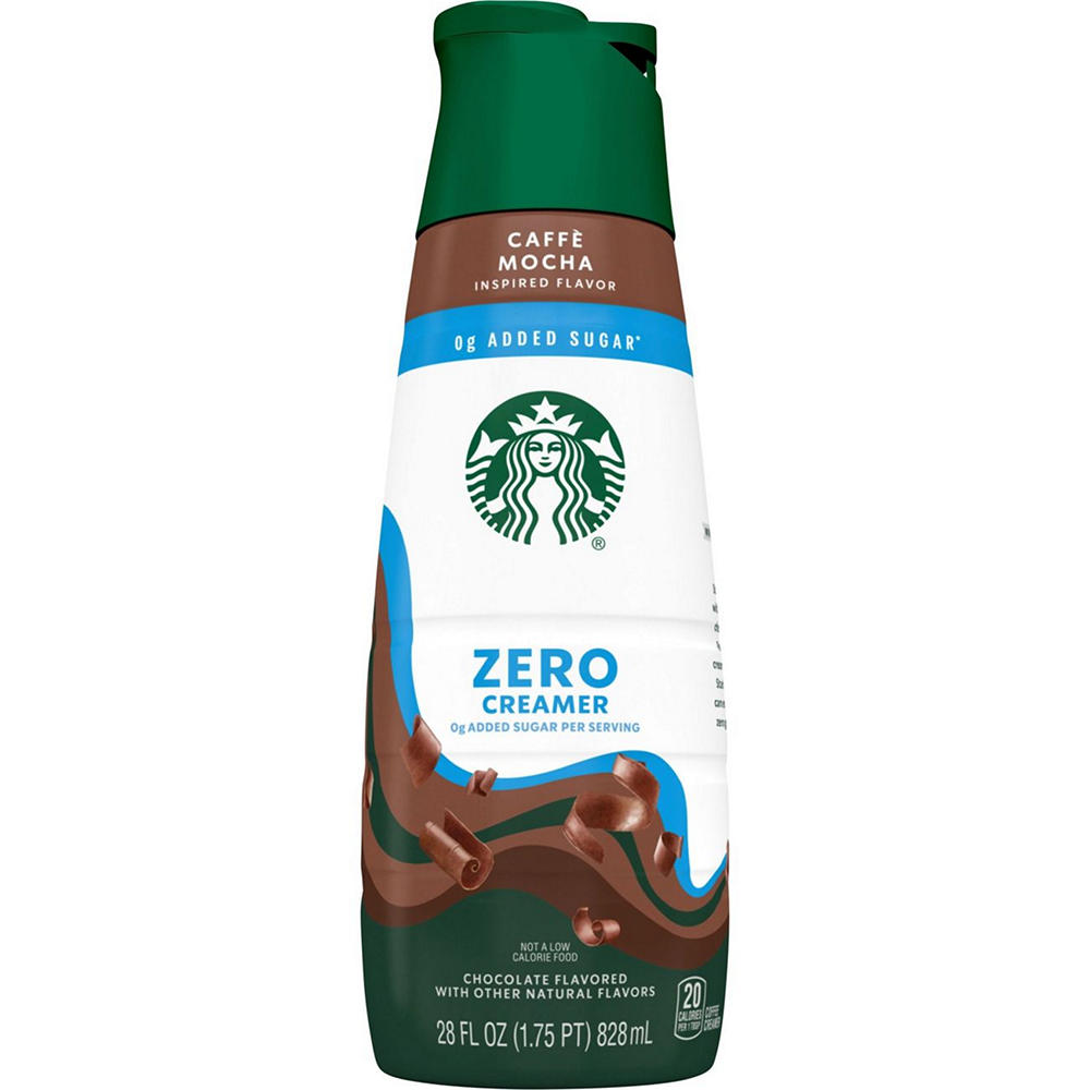 Starbucks Zero Added Sugar Creamer - Cafe Mocha, 28 oz