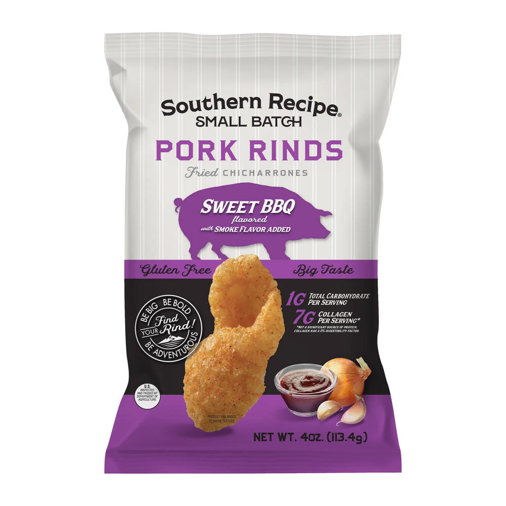 Southern Recipe Fried Pork Rinds - Sweet BBQ, 4 oz