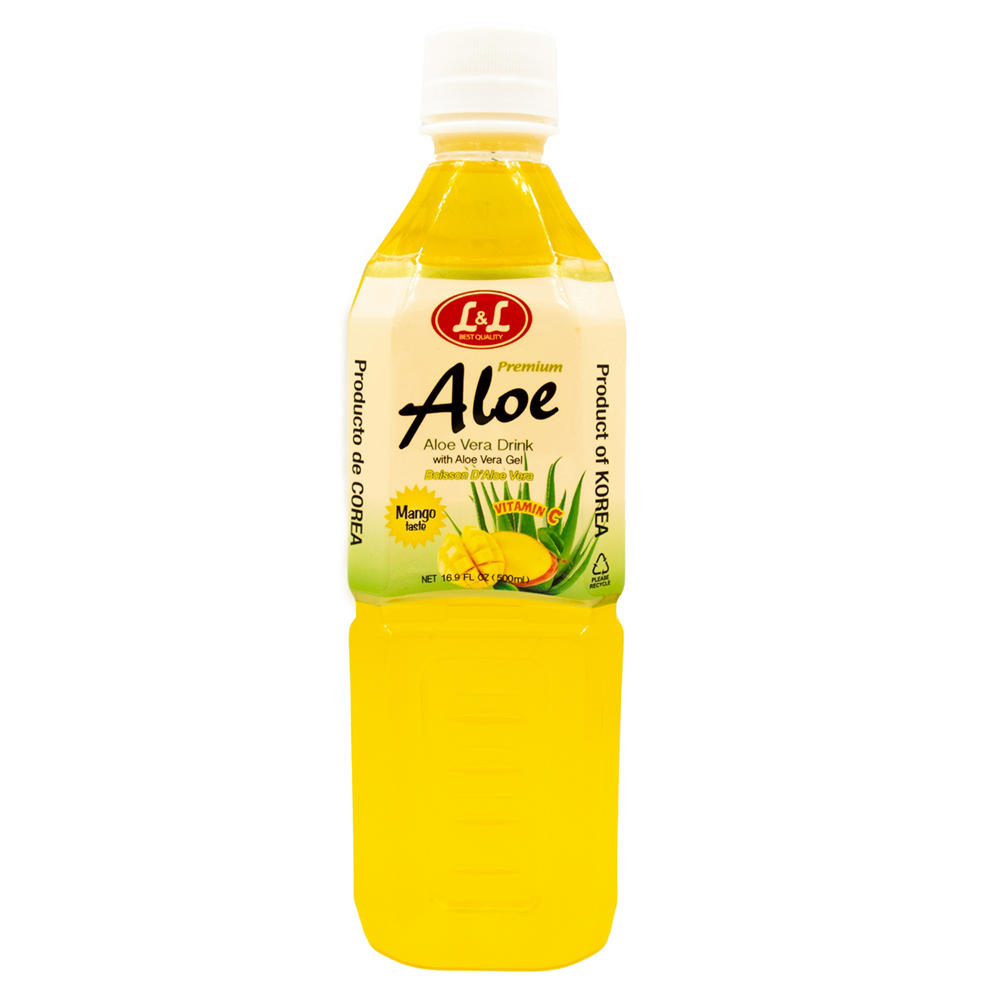 L&L Premium Aloe Vera Drink - Mango, 16.9 oz