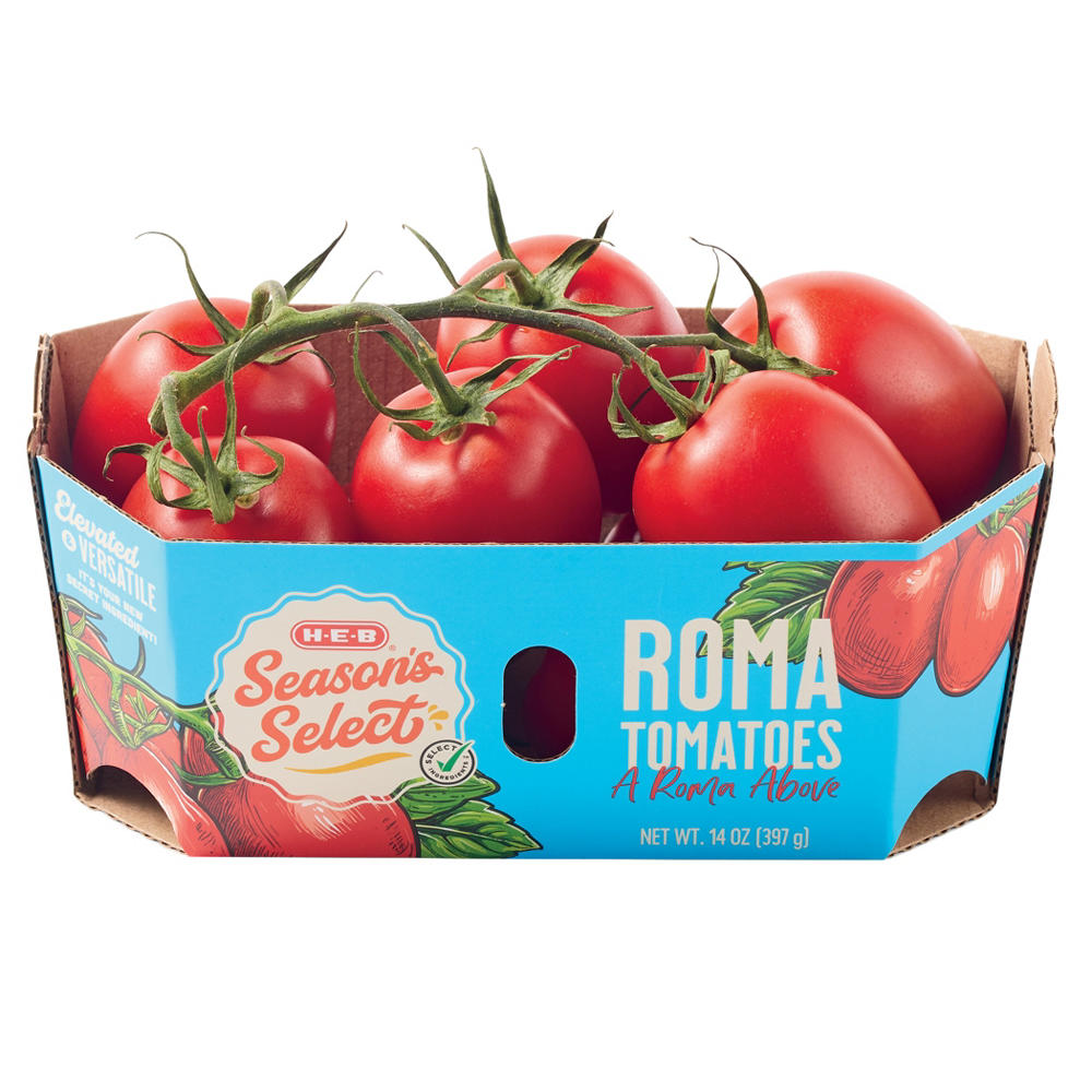 H-E-B Season's Select Fresh Roma Tomatoes, 14 oz