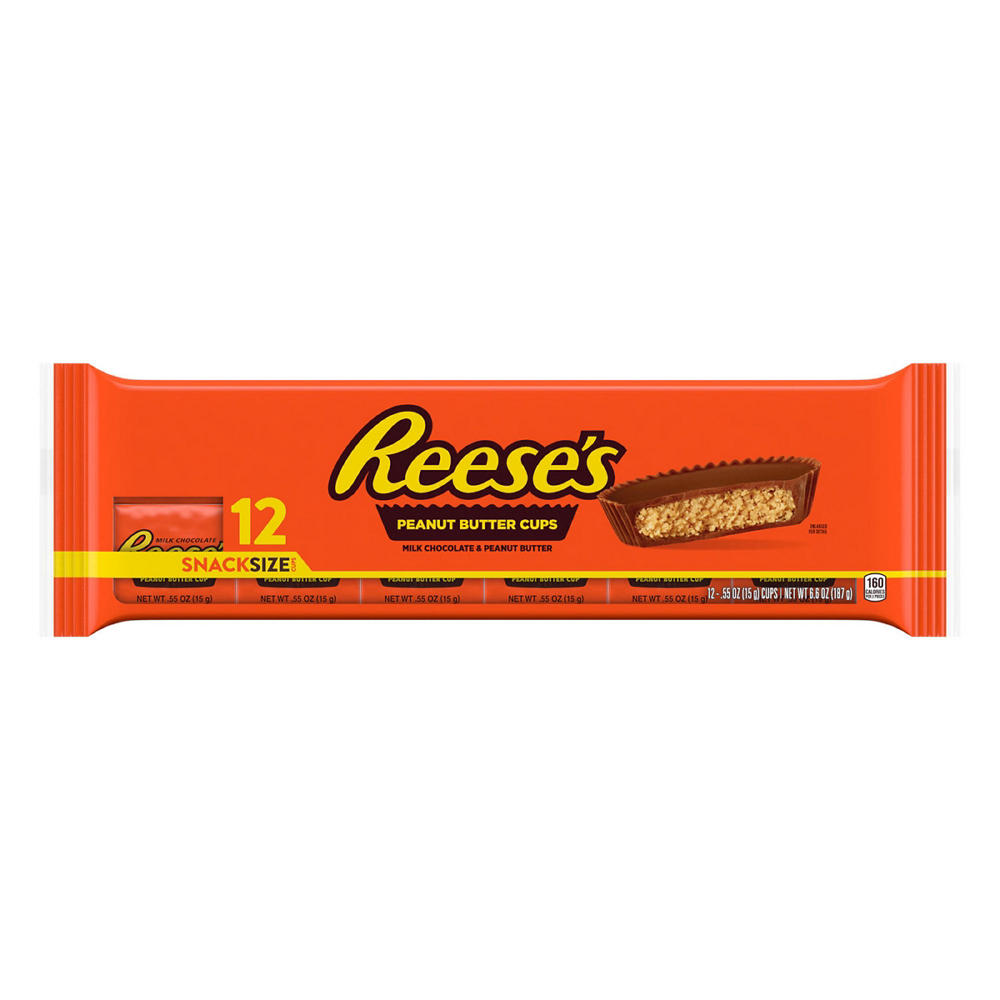 Reese's Milk Chocolate Snack Size Peanut Butter Cups, 12 pk, 0.55 oz