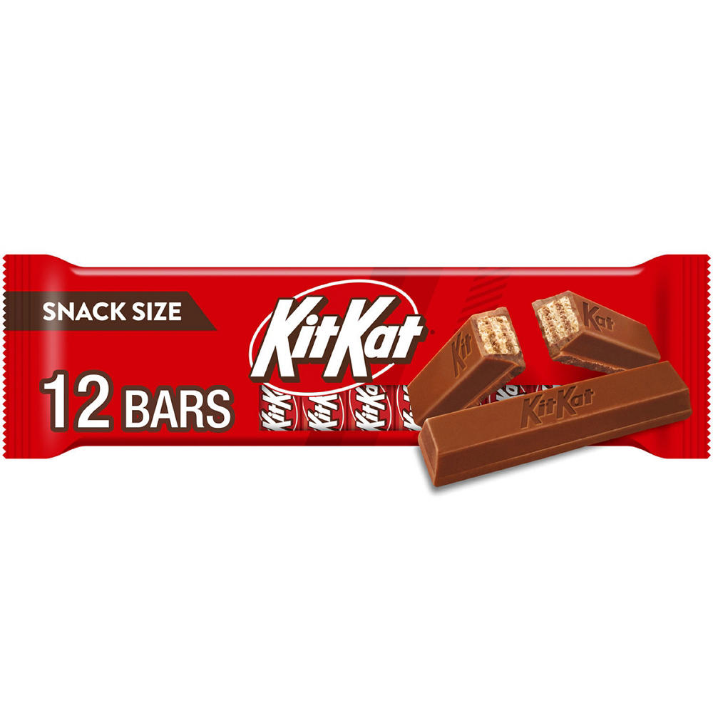 Kit Kat Milk Chocolate Wafer Snack Size Candy Bars, 12 pk, .49 oz