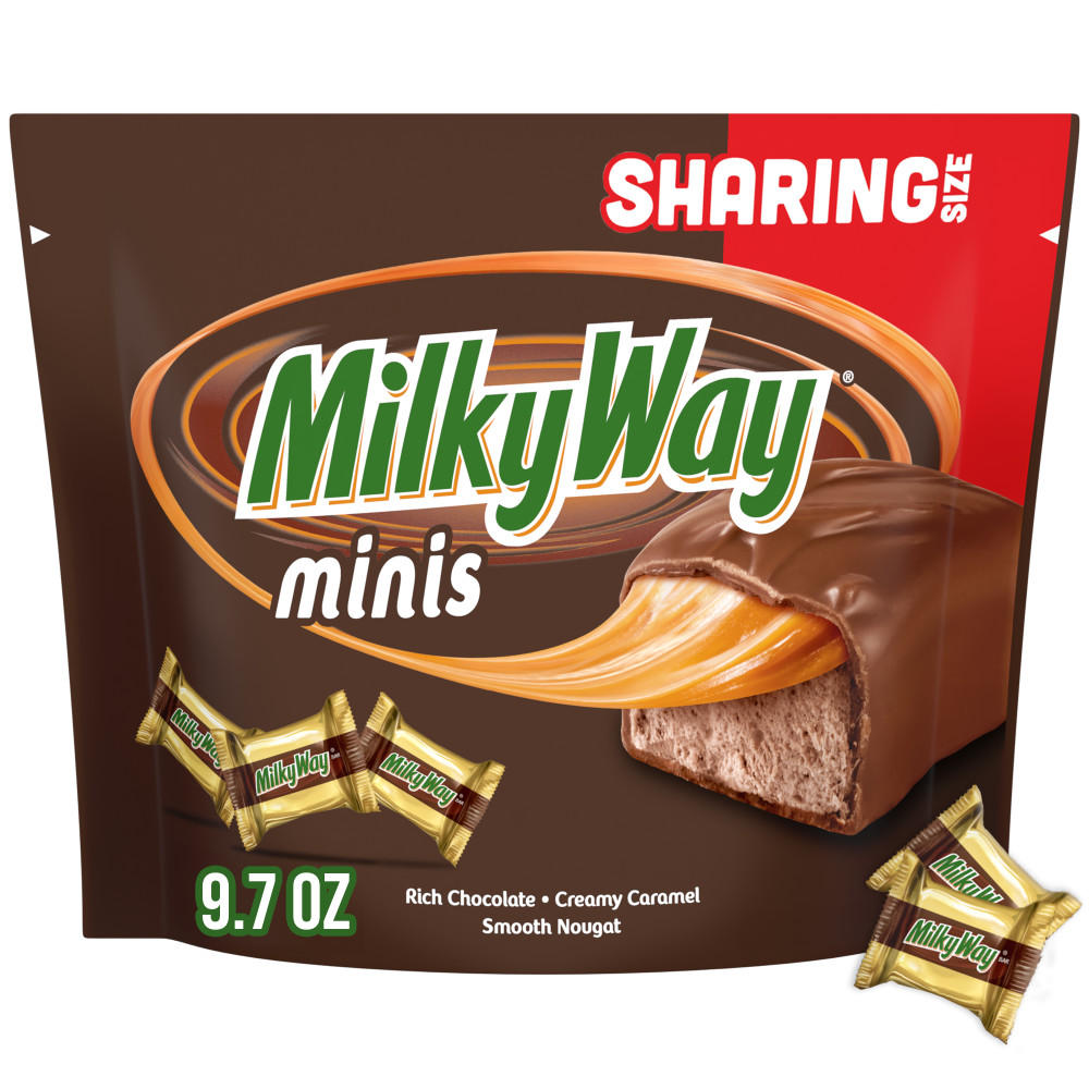 Milky Way Minis Milk Chocolate & Caramel Chocolate Bars - Sharing Size, 9.7 oz