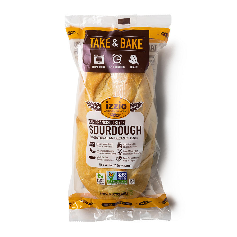 izzio Artisan Bakery San Francisco-Style Sourdough Take & Bake, 14 oz
