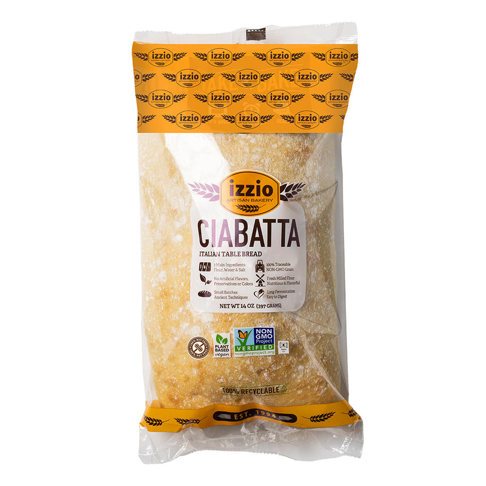 izzio Artisan Bakery Ciabatta Italian Table Bread Take & Bake, 14 oz