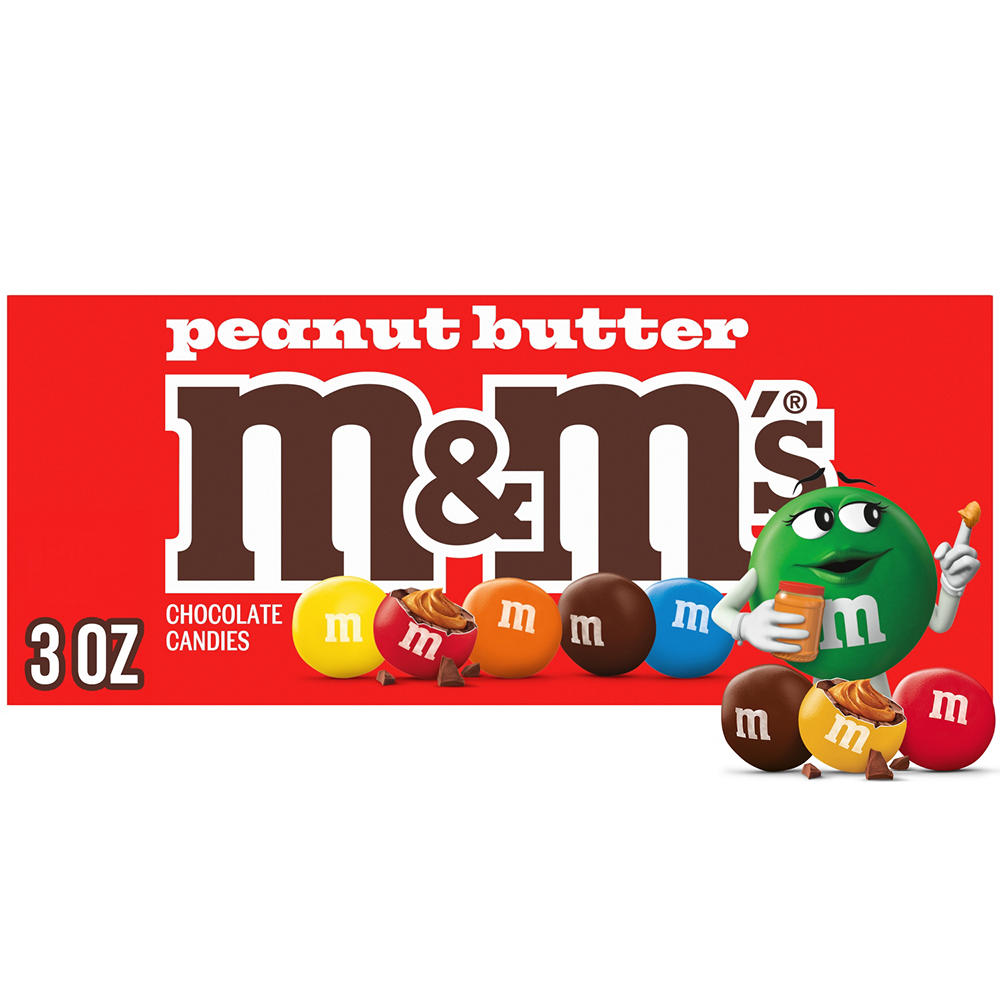 M&M'S Peanut Butter Chocolate Candy Theater Box, 3 oz