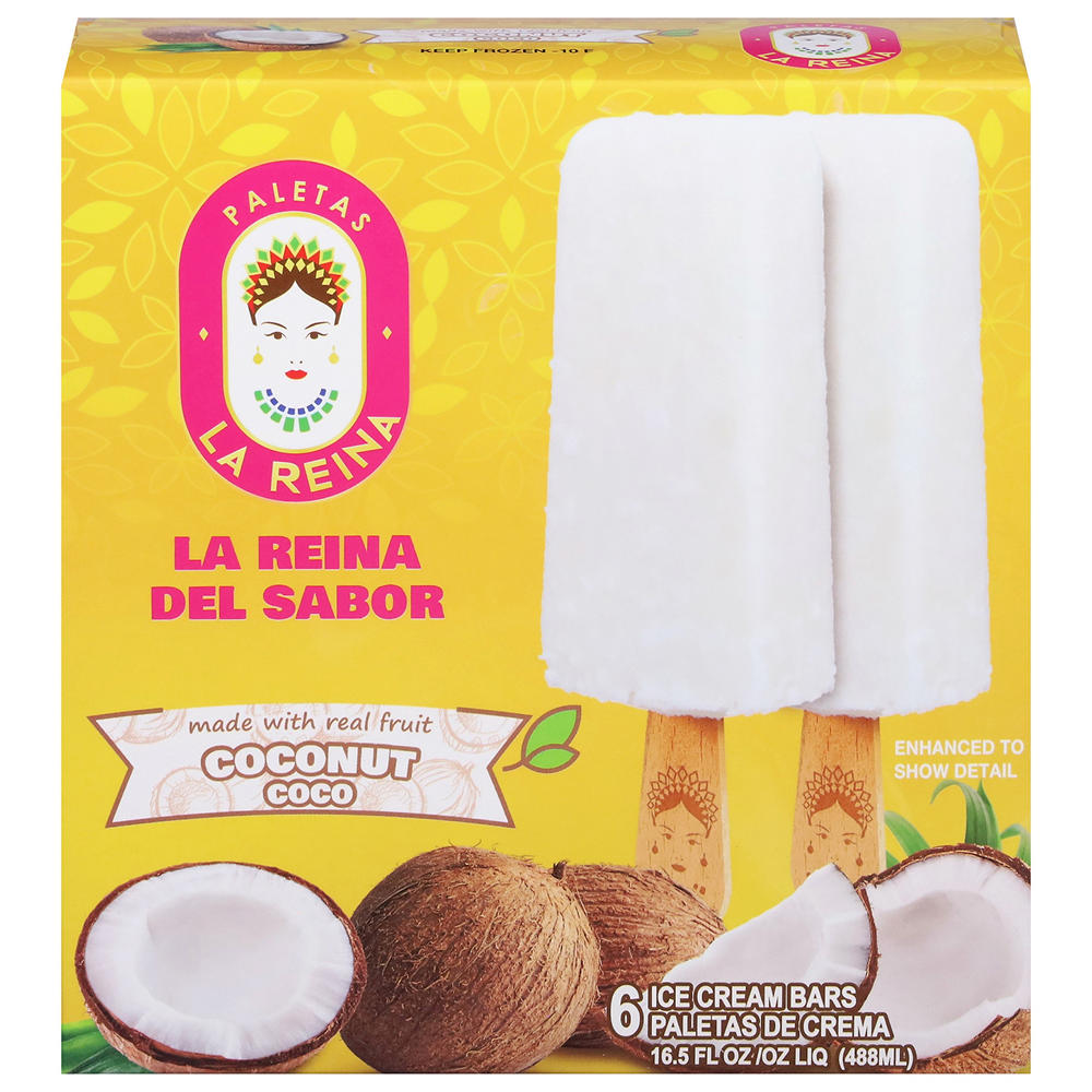 La Reina Coconut Paletas, 6 ct