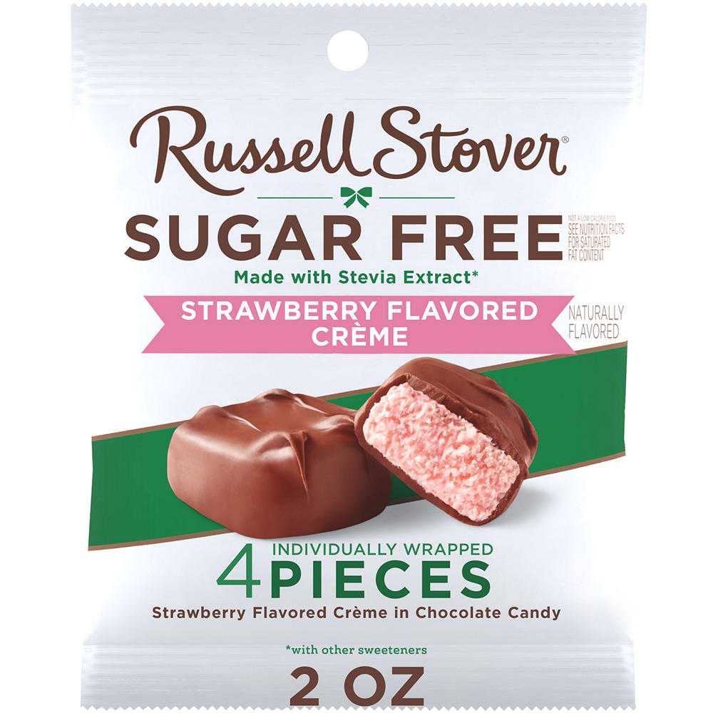 Russell Stover Sugar Free Strawberry Flavored Crème Candy, 2 oz