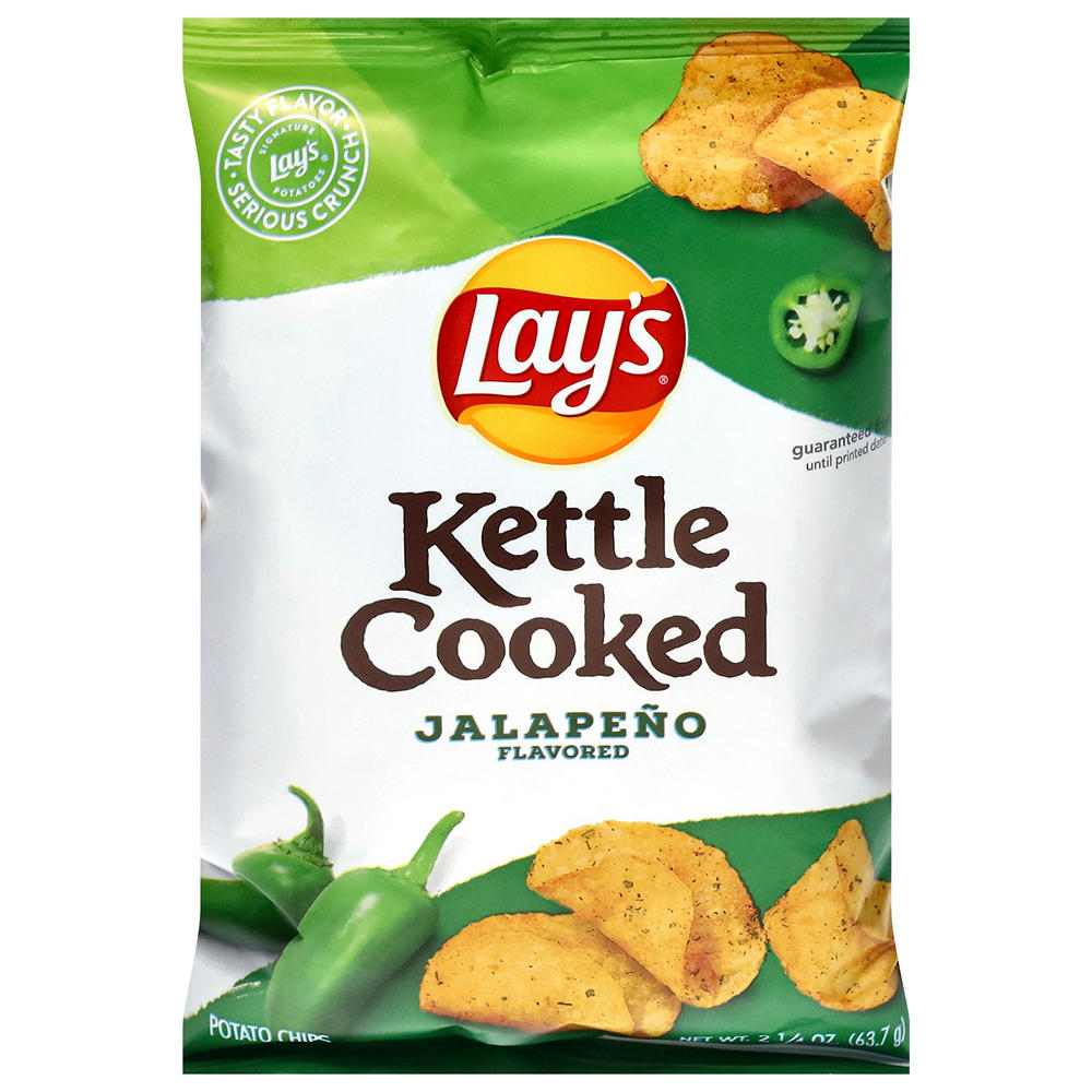 Lay's Kettle Cooked Jalapeño Potato Chips, 2.25 oz