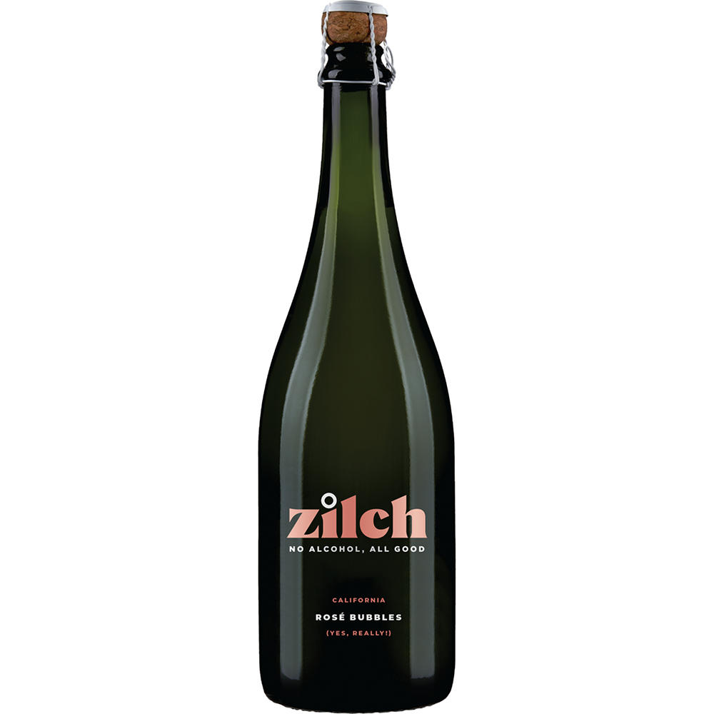 Zilch Non Alcoholic Rose Bubbles California Sparkling Wine, 750 mL