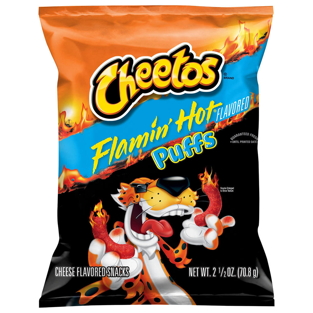 Cheetos Flamin' Hot Puffs Cheese Snacks, 2.5 oz
