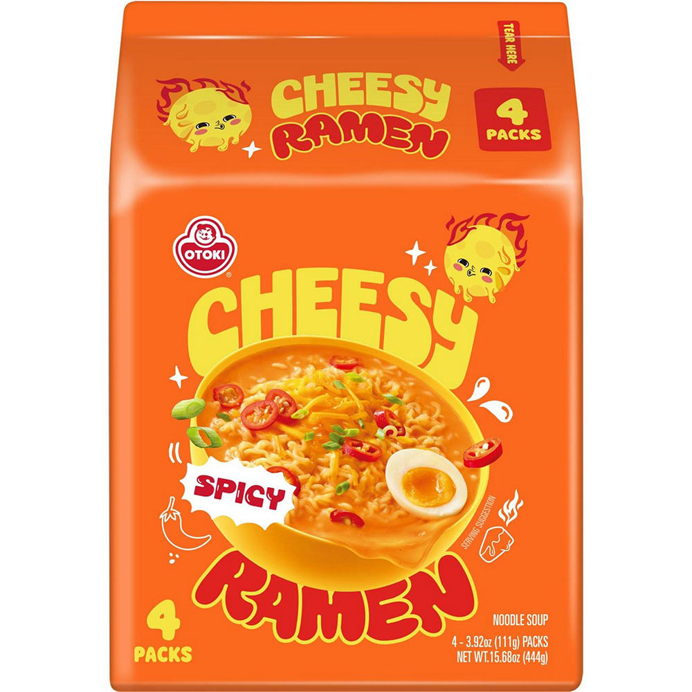 Ottogi Cheesy Spicy Ramen 4 Pack, 15.68 oz