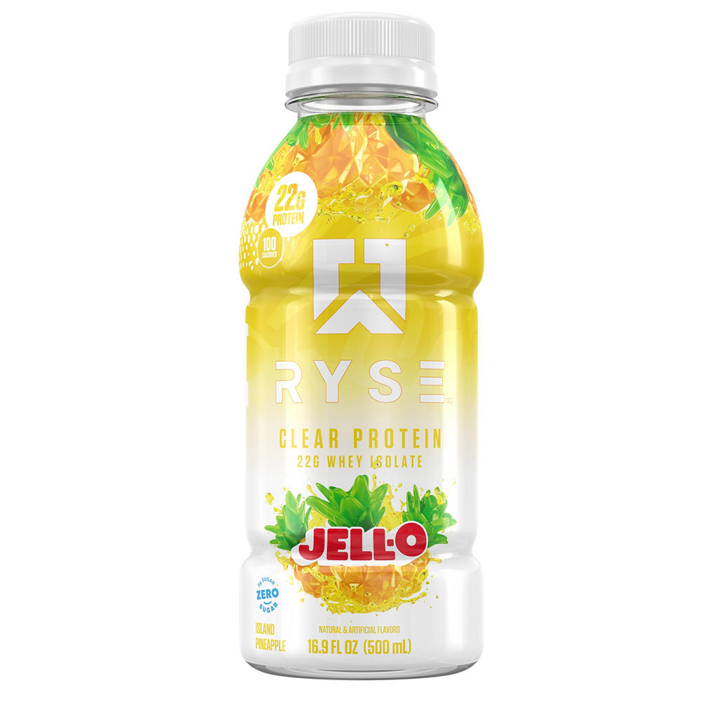 Ryse Clear 22g Protein Drink - JELL-O Island Pineapple, 16.9 oz