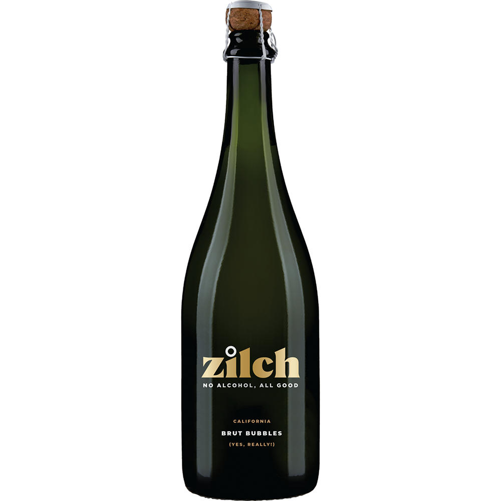 Zilch Non Alcoholic Brut Bubbles Calfornia Sparkling Wine, 750 mL