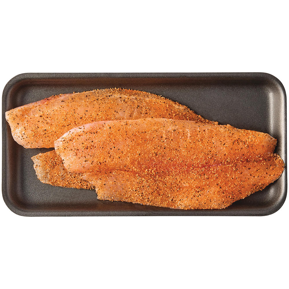 H-E-B Mi Tienda Orange Pepper Seasoned Tilapia Fillets, Avg. 0.8 lb