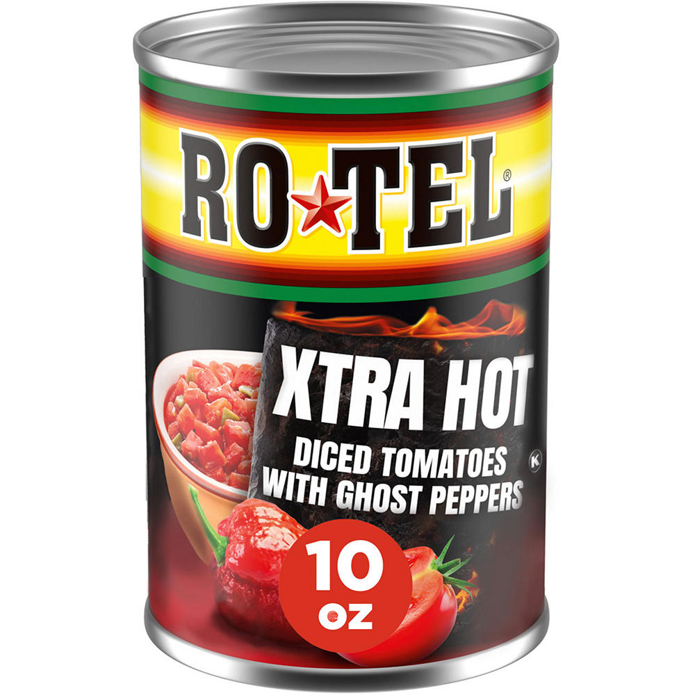Ro-Tel Xtra Hot Diced Tomatoes with Ghost Peppers, 10 oz