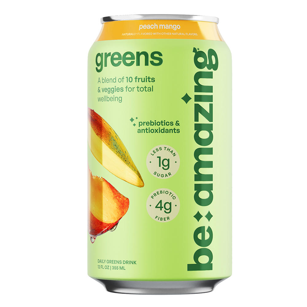 Be Amazing Daily Greens Drink - Peach Mango, 12 oz