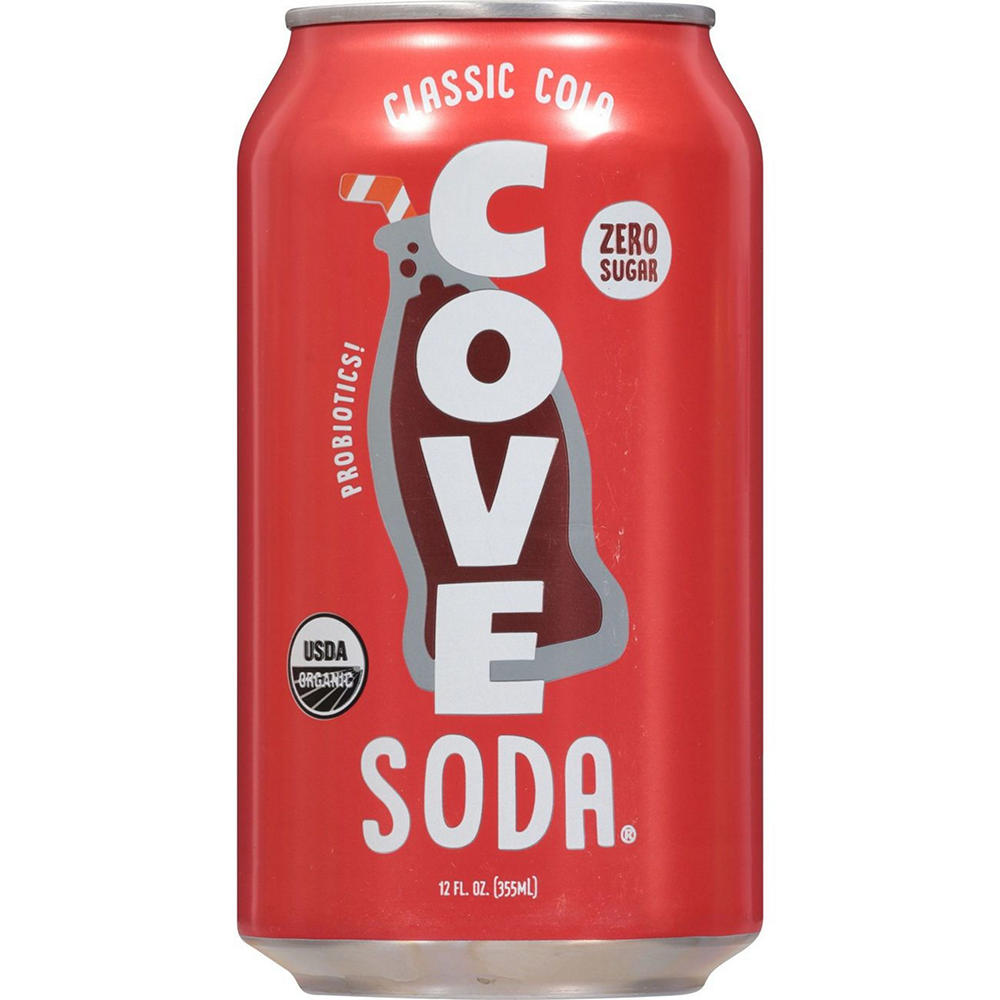 Cove Organic Zero Sugar Probiotic Soda - Classic Cola, 12 oz