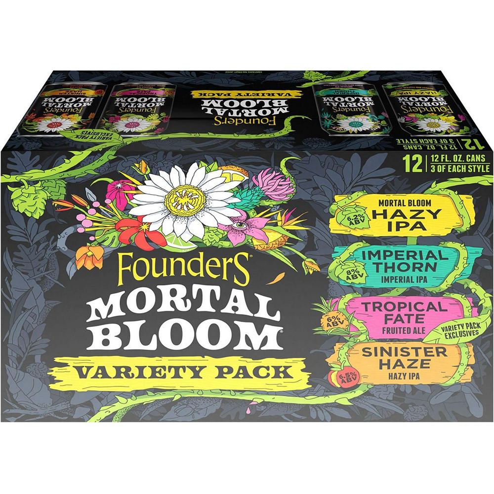 Founders Mortal Bloom Craft Beer Variety 12 pk Cans, 12 oz
