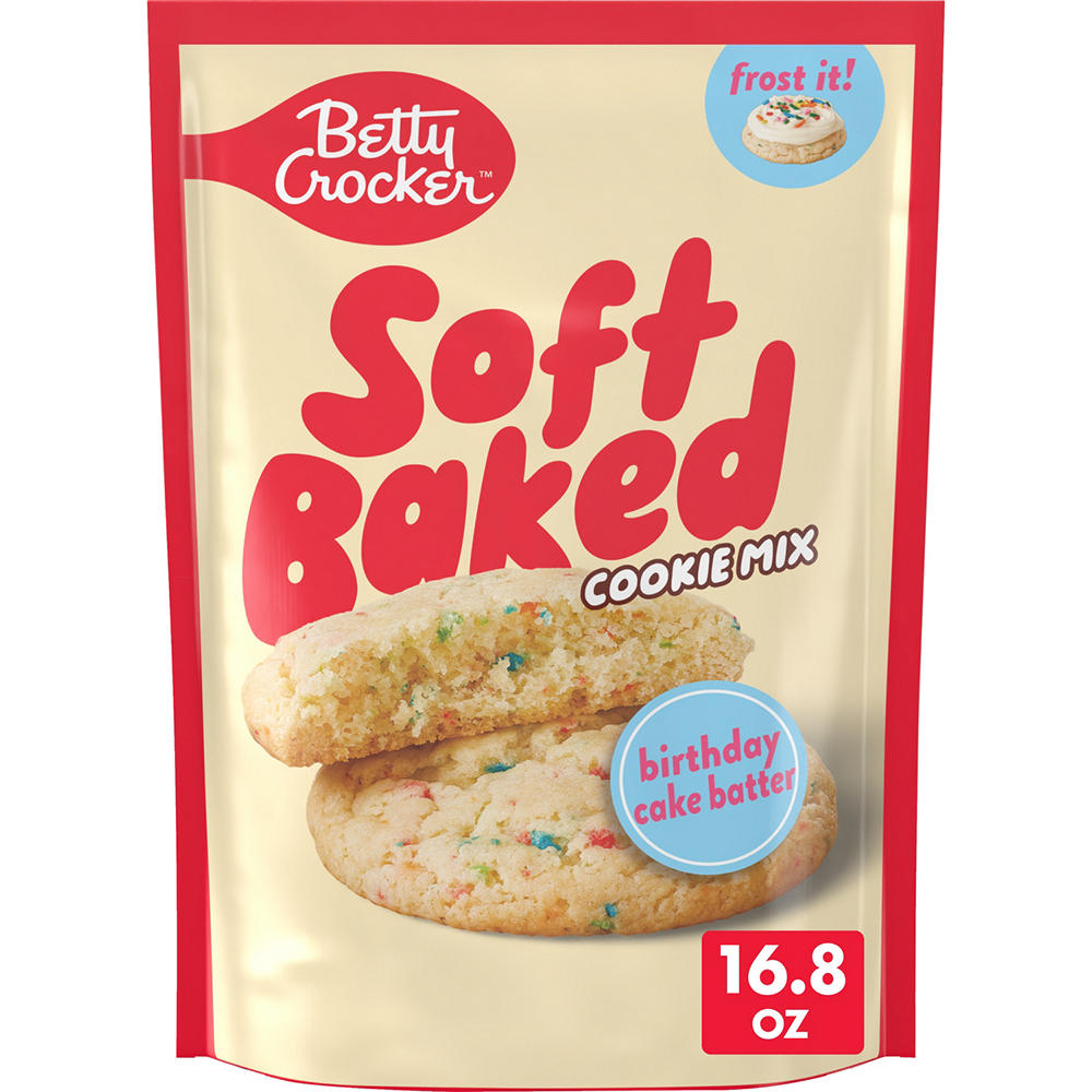 Betty Crocker Soft Baked Cookie Mix - Birthday Cake Batter, 16.8 oz