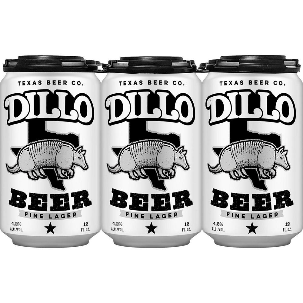 Texas Beer Co Dillo Fine Lager Craft Beer 6 pk Cans, 12 oz