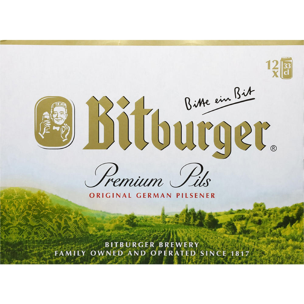 Bitburger Premium Pils 12 pk Cans, 11 oz