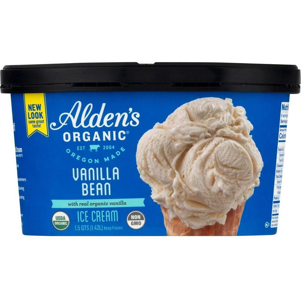 Alden's Organic Vanilla Bean Ice Cream, 48 oz
