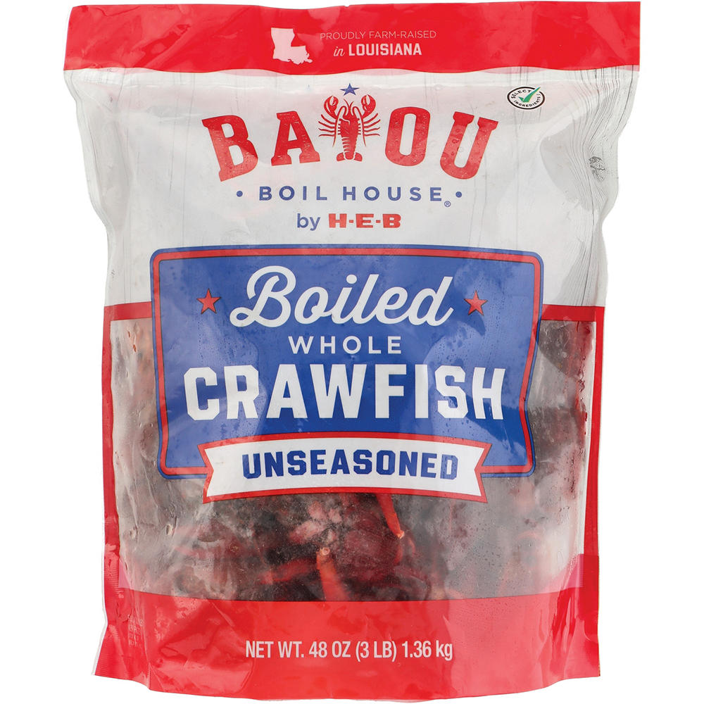 Bayou Boil House by H-E-B Cooked Frozen Whole Crawfish - Unseasoned, 48 oz
