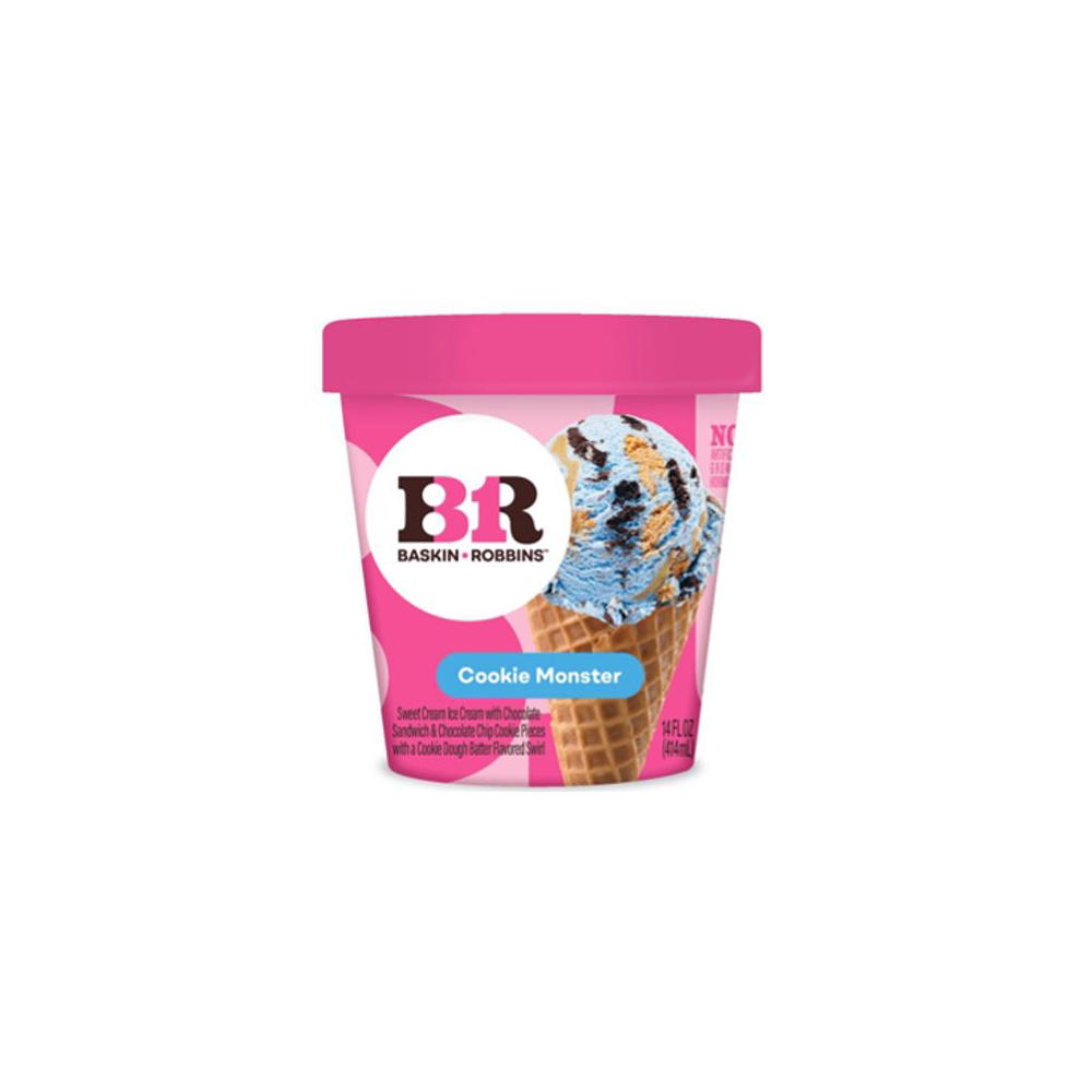 Baskin Robbins Cookie Monster Ice Cream, 14 oz