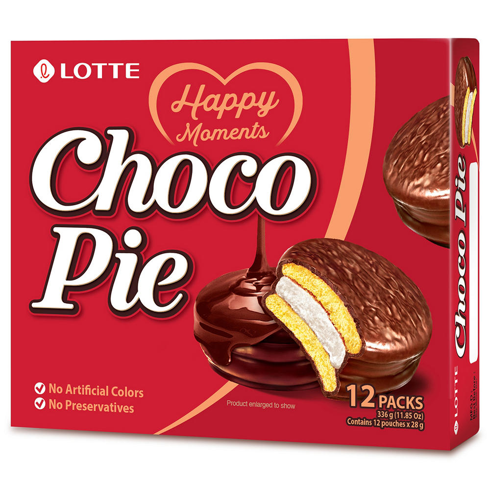 Lotte Choco Pie Snack Cake Packs, 12 ct