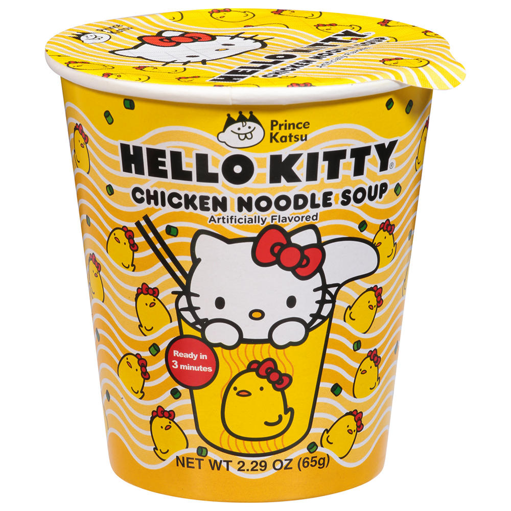 Prince Katsu Hello Kitty Instant Ramen Noodle Soup Cup - Chicken, 2.29 oz