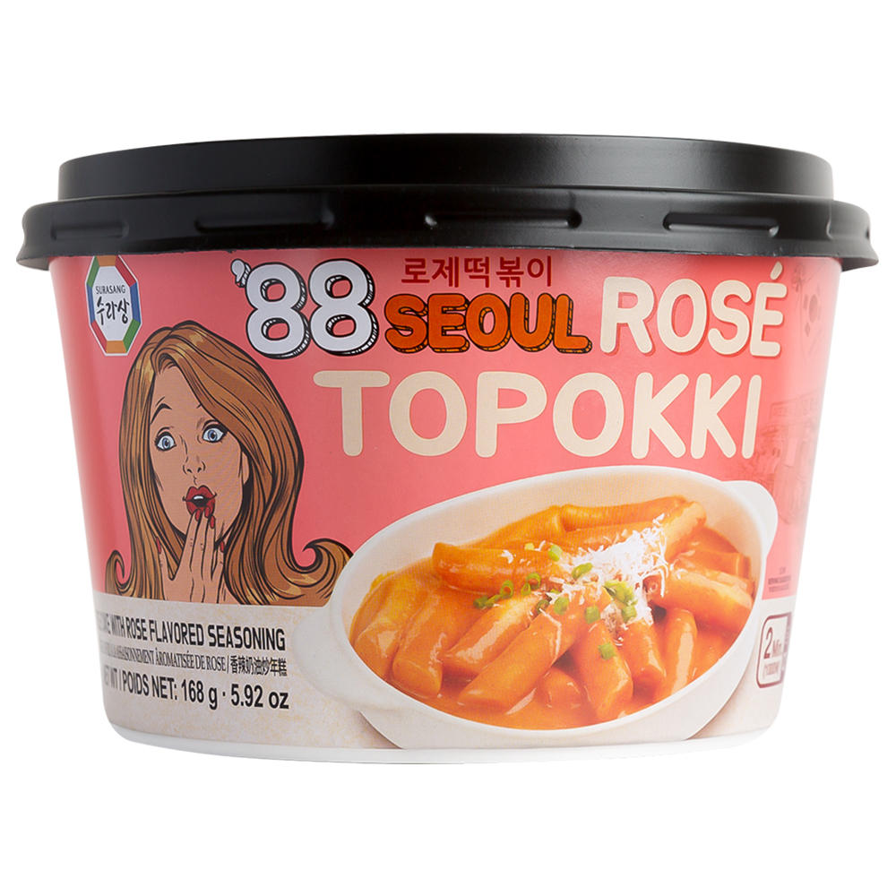 Surasang '88 Seoul Rosé Topokki Rice Cakes Bowl, 5.92 oz