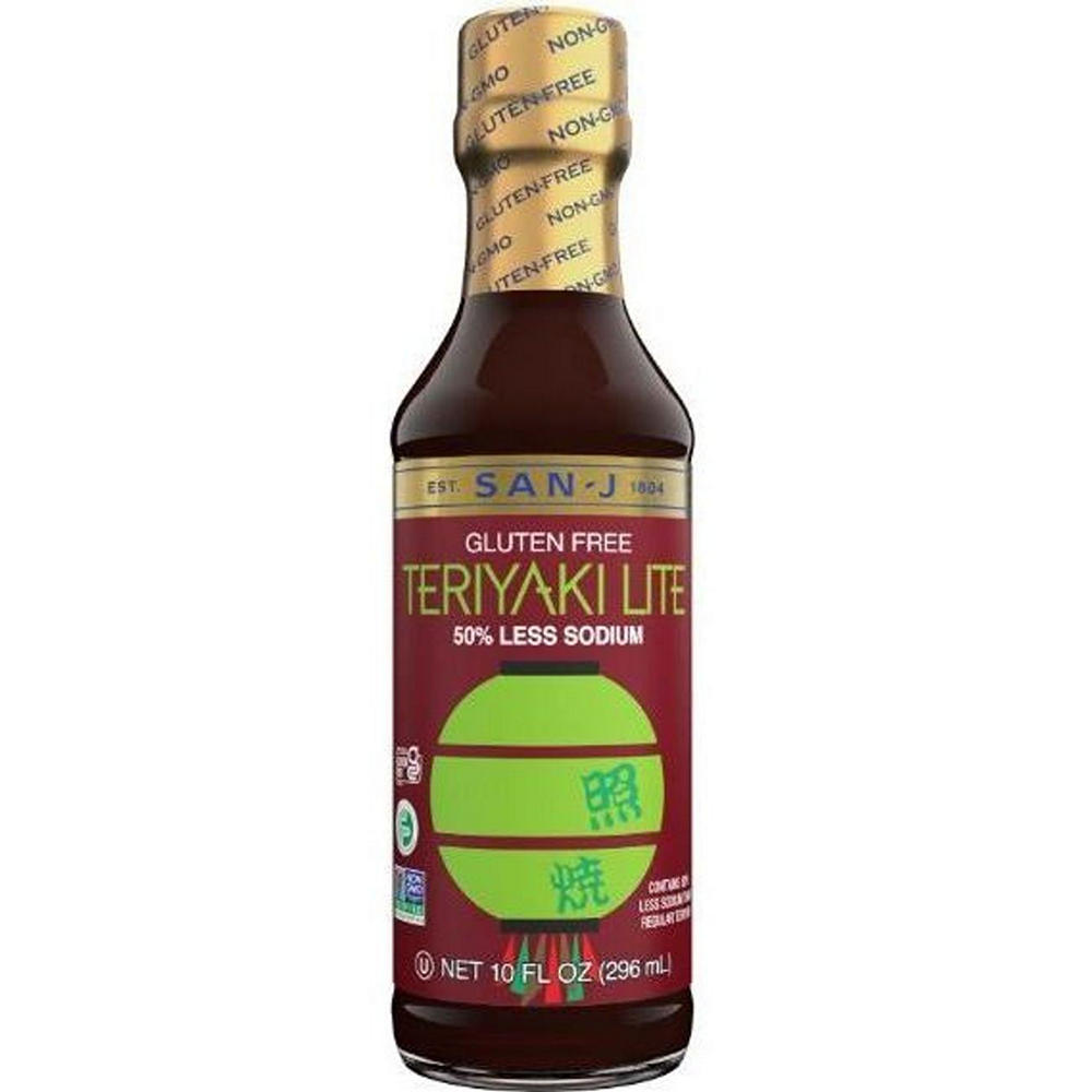 San-J Less Sodium Teriyaki Lite Sauce, 10 oz
