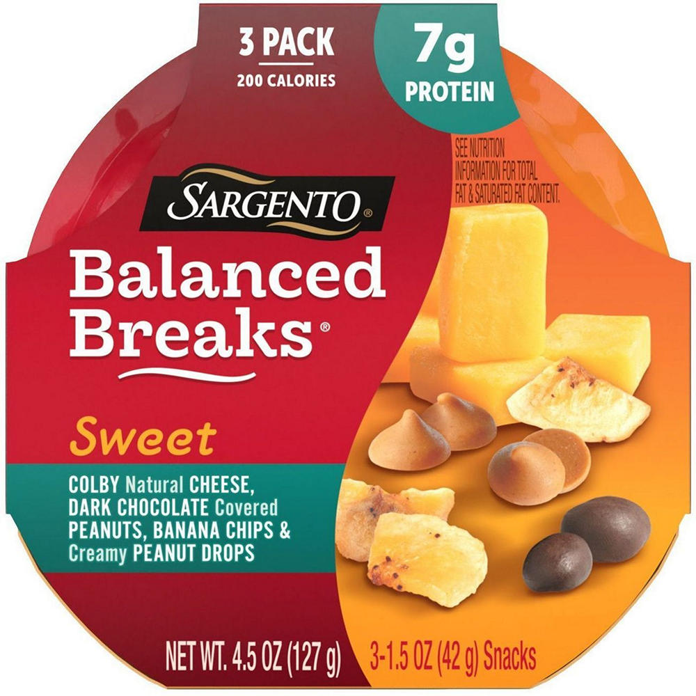 Sargento Balanced Breaks Colby Dark Chocolate Peanut & Banana, 3 ea