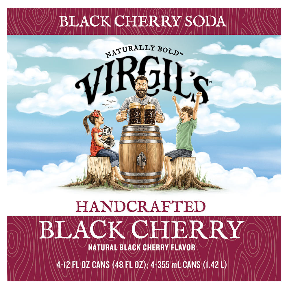 Virgil's Black Cherry Soda, 4 pk, 12 oz
