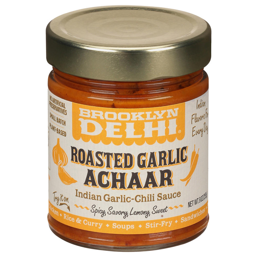 Brooklyn Delhi Roasted Garlic Achaar Indian Garlic-Chili Sauce, 9 oz