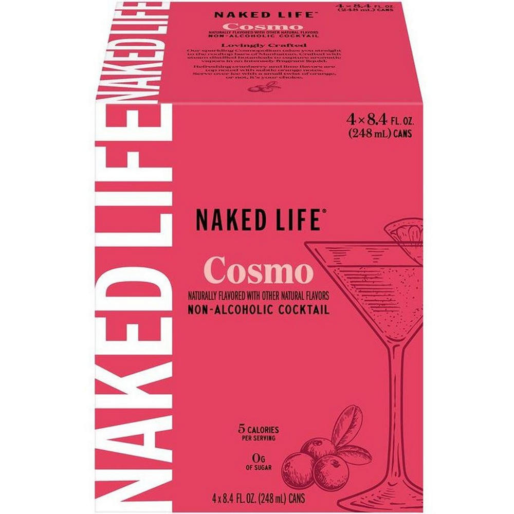Naked Life Non Alcoholic Cosmo Cocktail 4 pk Cans, 8.4 oz