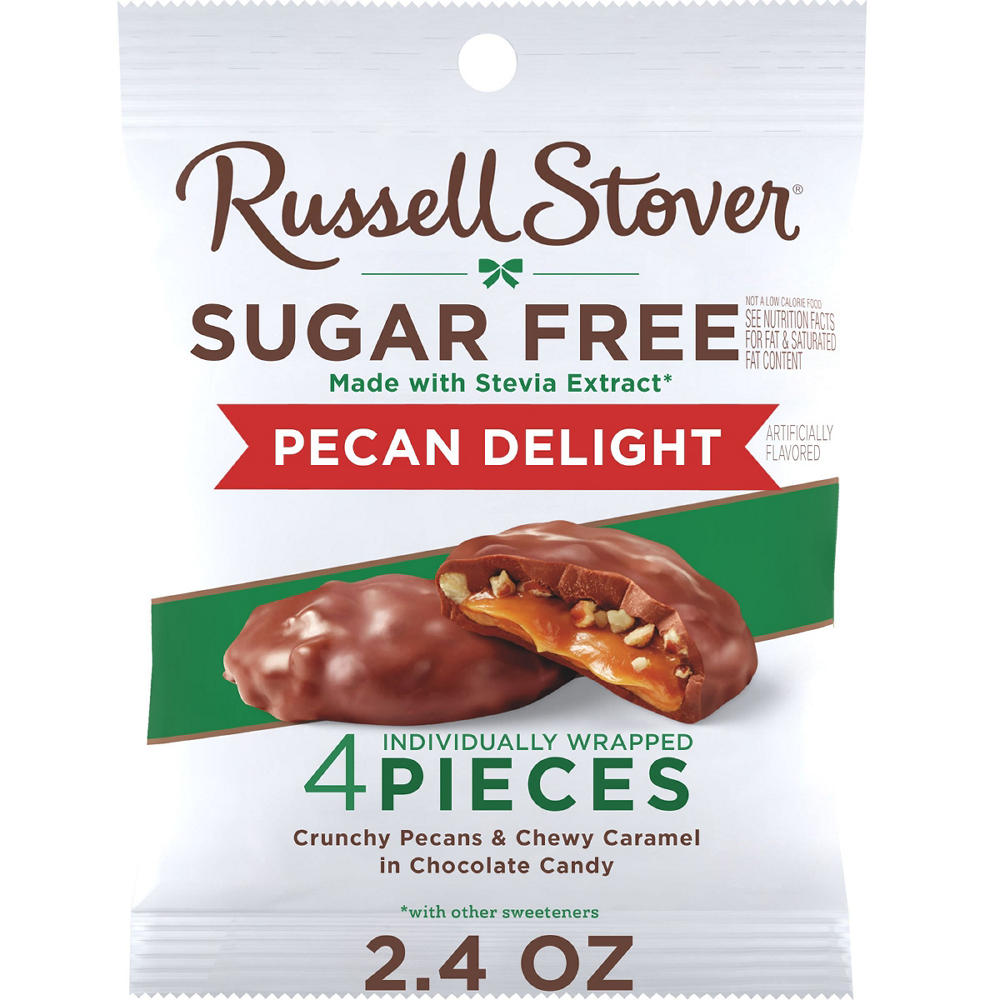Russell Stover Sugar Free Pecan Delight Chocolate Candy, 2.4 oz