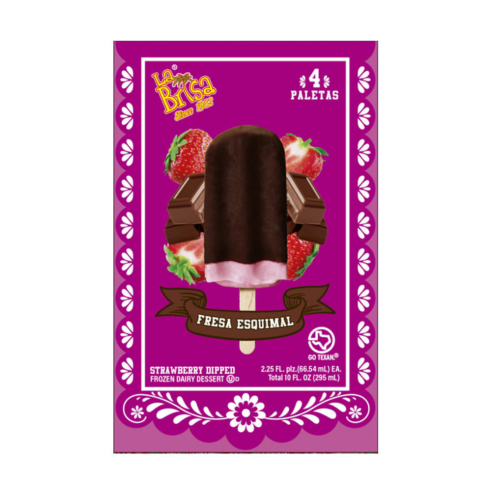 La Brisa Strawberry Chocolate Dipped Paletas, 4 ct